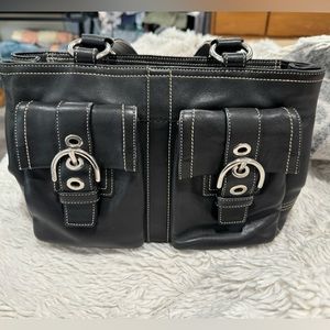 Authentic coach leather hand bag